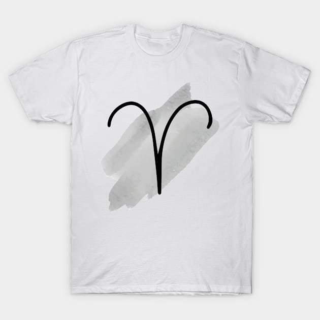 ARIES March 21 - April 20, The Ram, Symbols Horoscope And Astrology Line Signs, Zodiac Sign T-Shirt by Modern Art